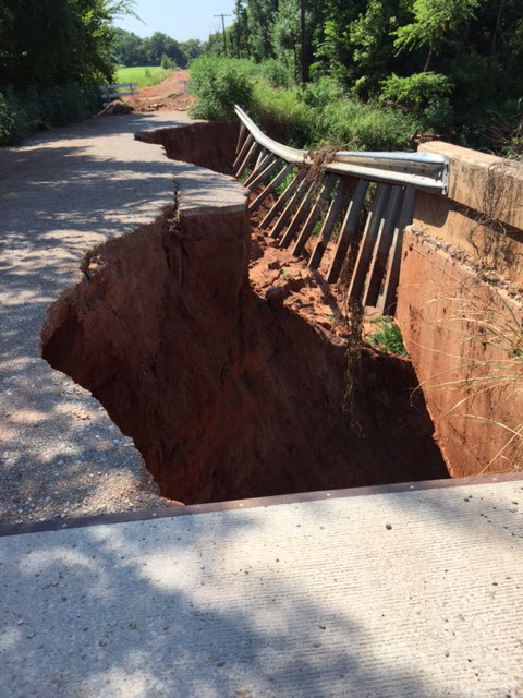 Seward Road Bridge road collapse